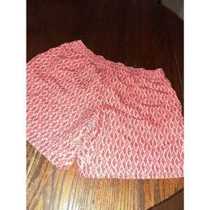 Small Columbia Red Pink Athletic Casual Mid Rise Drawstring Quick Dry Shorts